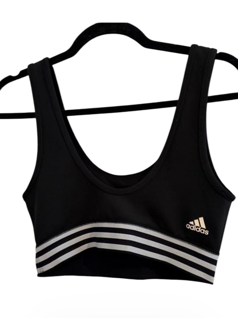 adidas Black Climalite Performance Top with White Logo